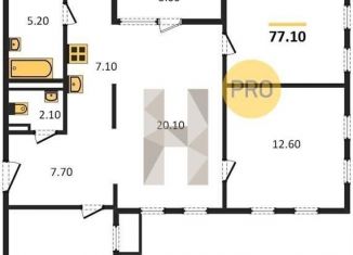 Продам 3-комнатную квартиру, 77.1 м2, Новосибирск, метро Площадь Маркса