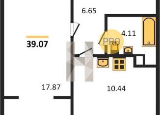 1-ком. квартира на продажу, 39.1 м2, Новосибирская область, Красногорская улица