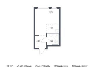 Продаю квартиру студию, 23.5 м2, Тюмень, жилой комплекс Чаркова 72, 1.4