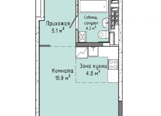 Продам квартиру студию, 30.1 м2, Ижевск, улица Ленина, 91/1