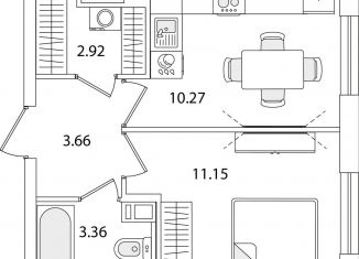 Продается однокомнатная квартира, 31.4 м2, Санкт-Петербург, улица Тамбасова, 5Н, метро Проспект Ветеранов