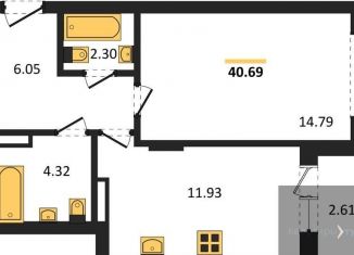 Продам 1-комнатную квартиру, 40.7 м2, Воронеж, Покровская улица, 19, Коминтерновский район