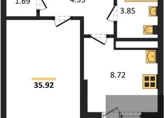 Продается 1-комнатная квартира, 35.9 м2, Воронеж, Коминтерновский район, улица Славы, 7