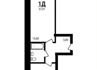 Продается 1-комнатная квартира, 37.1 м2, рабочий посёлок Тучково, микрорайон Дружный, 14