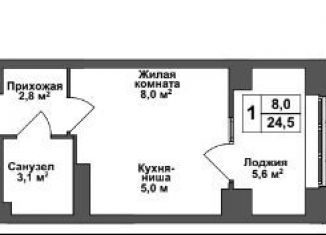 Продажа квартиры студии, 24.4 м2, Тульская область