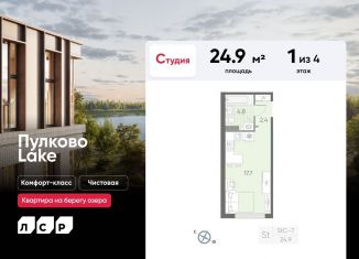 Продается квартира студия, 24.9 м2, посёлок Шушары