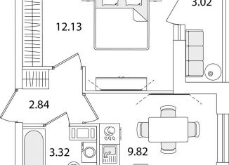 Продаю 1-комнатную квартиру, 29.6 м2, Санкт-Петербург, улица Тамбасова, 5Н