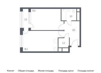 Продается 1-комнатная квартира, 47.9 м2, Москва, 3-я Хорошёвская улица, 17А, ЖК Вереск