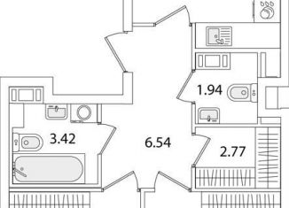 Продажа двухкомнатной квартиры, 57.8 м2, Санкт-Петербург, улица Тамбасова, 5Н, муниципальный округ Сосновая Поляна