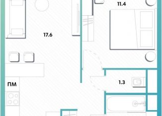 Продажа 1-комнатной квартиры, 38.4 м2, Москва, ЖК Баланс