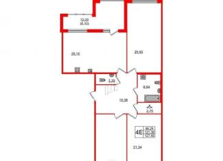 3-комнатная квартира на продажу, 127.5 м2, Санкт-Петербург, Петровский проспект, 22, Петроградский район