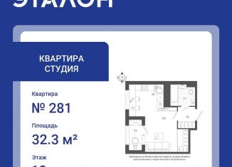 Продаю квартиру студию, 32.3 м2, Санкт-Петербург, Измайловский бульвар, 9, метро Московские ворота