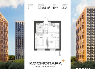 Продам двухкомнатную квартиру, 33.8 м2, Калуга