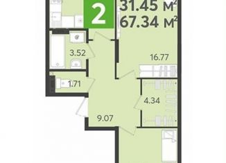 Продаю 2-ком. квартиру, 66 м2, Пенза, Октябрьский район, улица Глазунова, 10