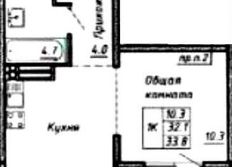 Сдается 1-ком. квартира, 33.8 м2, Новосибирск, улица Николая Островского, 195/1, улица Николая Островского