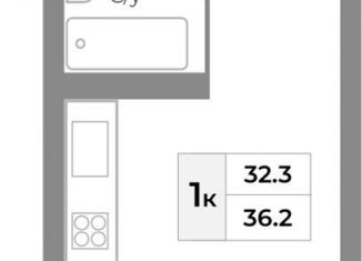 Продаю квартиру студию, 36.2 м2, Зеленоградск