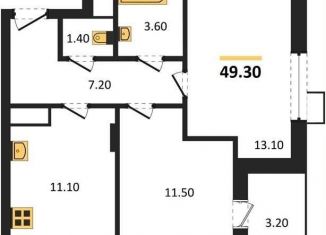 Продается 2-ком. квартира, 49.3 м2, Воронеж, Железнодорожный район