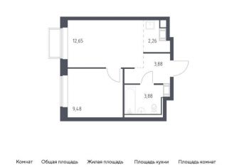 Продажа 1-комнатной квартиры, 32.2 м2, посёлок Мирный, жилой комплекс Томилино Парк, к6.1, ЖК Томилино Парк