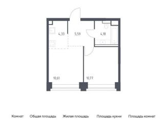 Однокомнатная квартира на продажу, 35.5 м2, Москва, район Раменки, жилой комплекс Нова, к3