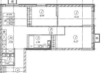 Продам 3-комнатную квартиру, 79.2 м2, Самарская область