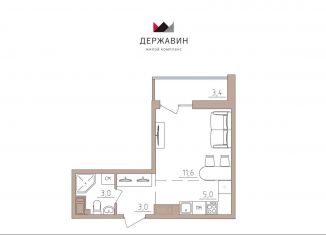 Продается 1-комнатная квартира, 26 м2, Карелия, улица Луначарского, 32