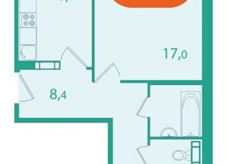 Продам двухкомнатную квартиру, 56.9 м2, Томская область