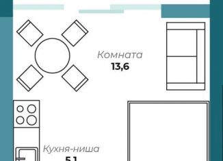 Продажа 1-ком. квартиры, 39.8 м2, Алушта, Набережная улица, 18