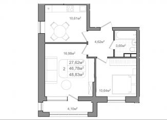 Продажа 2-ком. квартиры, 48.8 м2, Волгоград, Советский район, улица Чебышева, 38/1