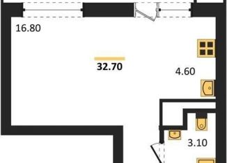 Продам квартиру студию, 32.7 м2, Воронежская область