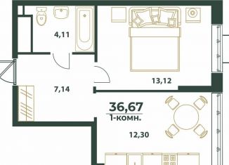 1-ком. квартира на продажу, 36.7 м2, Хабаровский край