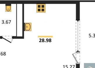 Продажа квартиры студии, 26.3 м2, Воронеж, Железнодорожный район, набережная Чуева, 7