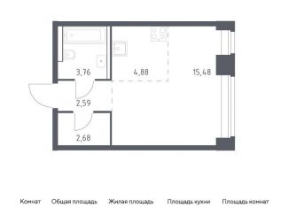 Продается квартира студия, 29.4 м2, Москва, ЗАО, жилой комплекс Нова, к1