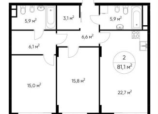 Продажа 2-ком. квартиры, 81.1 м2, Московская область, Мещерский бульвар, 2