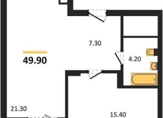 Продажа 1-ком. квартиры, 49.9 м2, Воронеж, Железнодорожный район