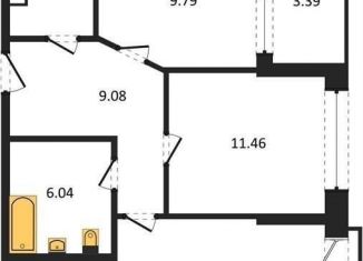 Продажа 2-ком. квартиры, 55.6 м2, Воронеж, Железнодорожный район, набережная Чуева, 7