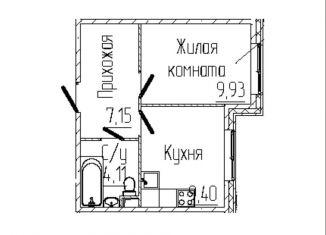 Продается однокомнатная квартира, 30.6 м2, Ленинградская область, Центральная улица, 13