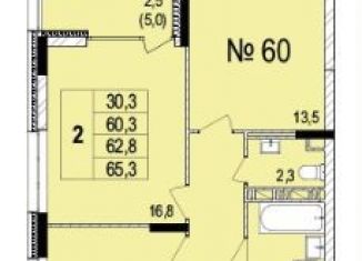 Продается 2-комнатная квартира, 63.1 м2, Ярославль, Заволжский район, проспект Машиностроителей, 11