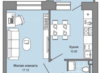 Продам однокомнатную квартиру, 37 м2, Киров, улица 4-й Пятилетки, 86, Ленинский район