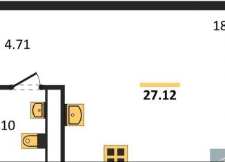 Продается квартира студия, 27.1 м2, Воронеж, Железнодорожный район, набережная Чуева, 7