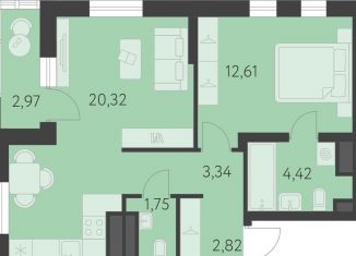 Однокомнатная квартира на продажу, 46.7 м2, Екатеринбург, метро Чкаловская