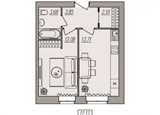 Продается однокомнатная квартира, 35.4 м2, Волгоград, Дзержинский район