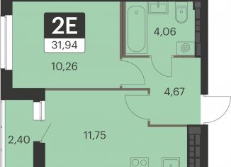 1-ком. квартира на продажу, 31.9 м2, Екатеринбург, улица Академика Ландау, 39