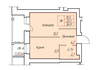 Продам 1-комнатную квартиру, 36.9 м2, Череповец