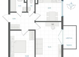 Продается 2-ком. квартира, 46.9 м2, Свердловская область