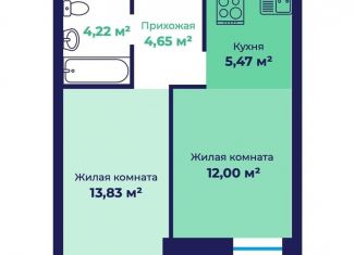 Продаю 2-ком. квартиру, 41.6 м2, Ярославль