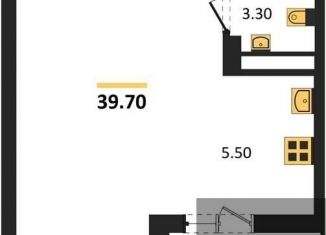 Продам квартиру студию, 39.7 м2, Воронежская область