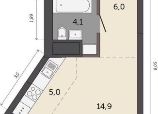 Квартира на продажу студия, 30 м2, Екатеринбург, Кировский район