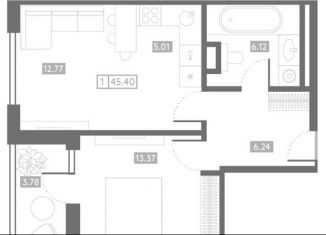 Продам 1-ком. квартиру, 45 м2, Ростов-на-Дону, Чувашский переулок, 13/123, Пролетарский район