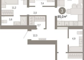 2-комнатная квартира на продажу, 85 м2, Свердловская область