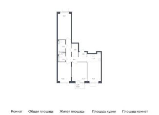 Продам 3-комнатную квартиру, 76 м2, Московская область, жилой комплекс Пятницкие Луга, к2/2